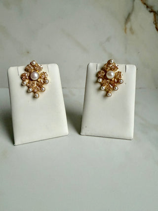Lavanya Chanpagne Crystal Studs