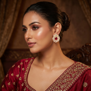 Meher Red Pearl Tops