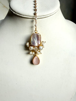 Blush Pearl Blossom Tikka Set