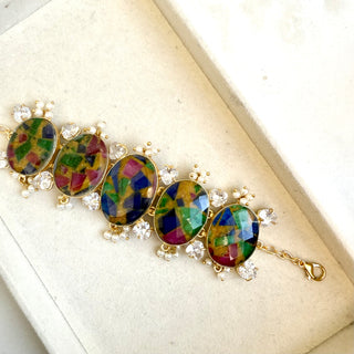 Fawzi Blue Crackle Bracelet