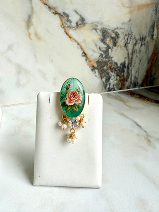 Roses Pearl Teal Set