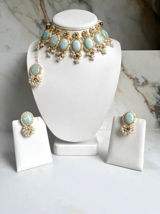 Serene Amzonite Statement Set