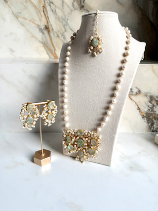 Prehnite Mala Set