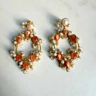 Syma Orange Earrings