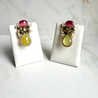 Neela Tara Lime Green Earrings