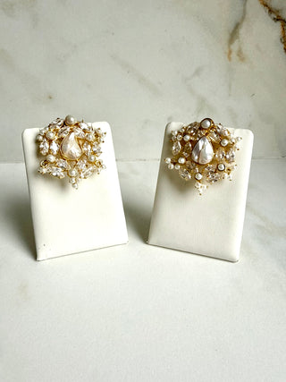 Noor-e-Sabz Pearl Cluster Earrings