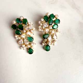 Lunéa Emerald Crystal Drop Earrings
