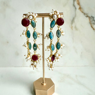 Gulmohar Amzonite Elegance Earrings