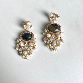 Labradorite Crystal Earrings