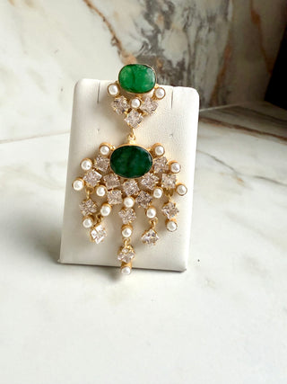 Jodhaa Emerald Green Tika Set