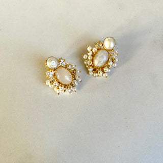 Rabia White Studs