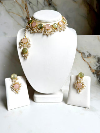 Iyzah Quartz & Prehnite Set