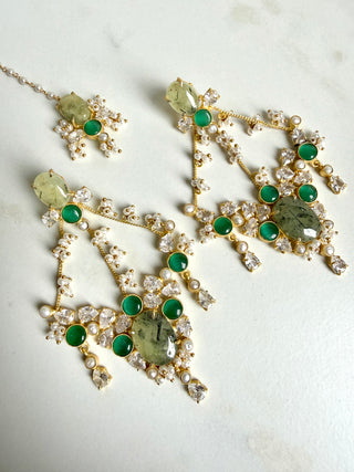 Aarohi Statement Green Tika Set