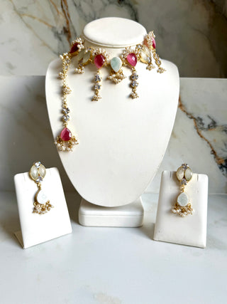 Rajkumari Light Grey/Pink Set