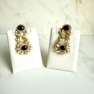 Dawn Navy Earrings