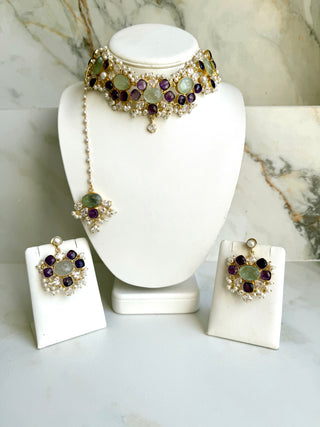 Amethyst Bloom Necklace Set