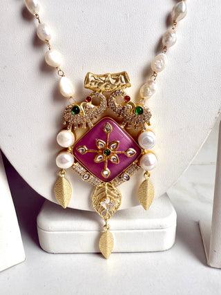 Pink Pendant Mala Set