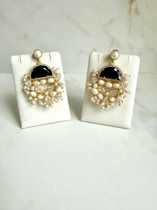 Tamara Black Crystal Earrings