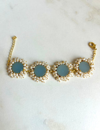 Soft Blue Druzy Bracelet