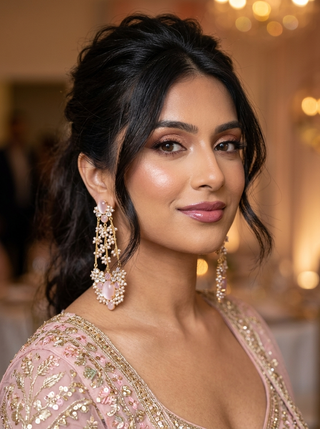 Rose Mist Statement Earrings
