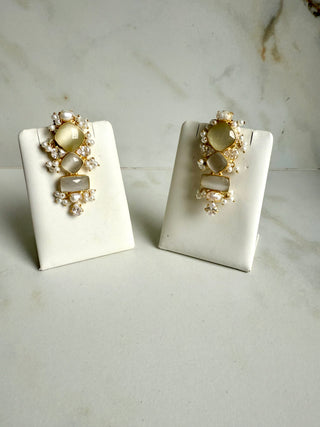 Mahi Grey Drop Earrings