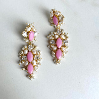 Crystal Pink Drop Earrings