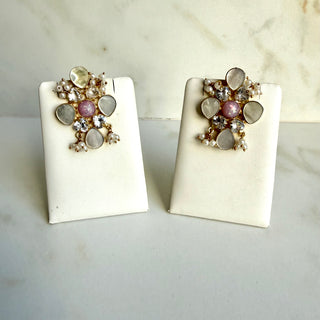 Rozy Pearl  Earrings