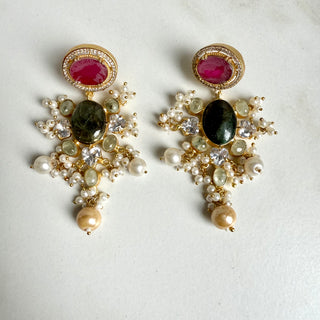 Mahima Pink Drop Earrings