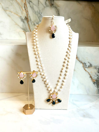 Sophie Pink & Black Mala Set