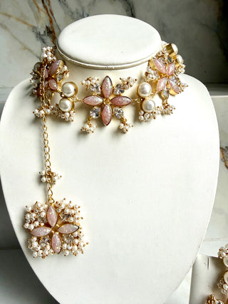 Peach Sparkle Flower Set