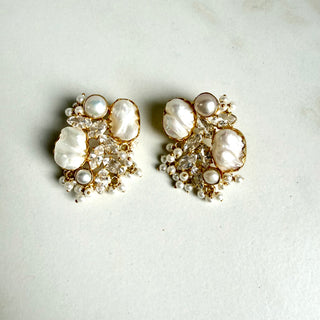 Moti Jaal Statement Earrings