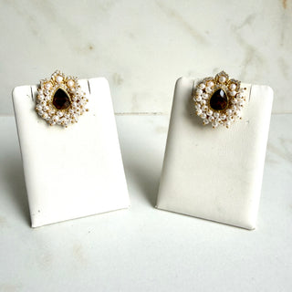 Meher Brown Pearl Tops