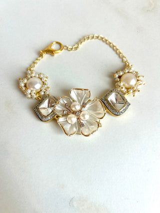 Flower Polki Bracelet