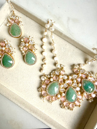 Sea Green Double Mala Set