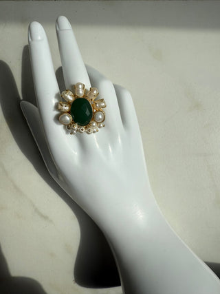 Emerald Crystal Ring