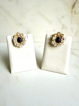 Meher Navy Pearl Tops