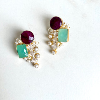 Heer Crystal Drop Earrings