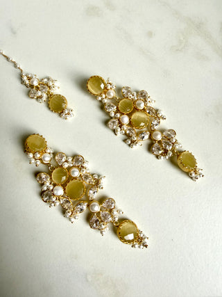 Golden Glow Semi-Precious Gemstone Tikka Set