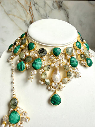 Malachite Pearl Set