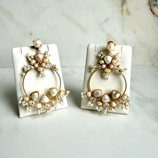 Pearl Hoop Earrings