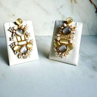 Zanat Selenite Drop Earrings