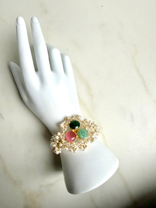 3 Gem Cuff Bracelet