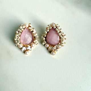 Noor Pearl Halo Statement Earrings