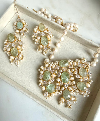 Prehnite Mala Set