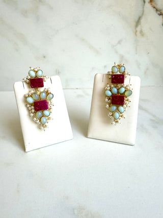 Druzy Pink Earrings