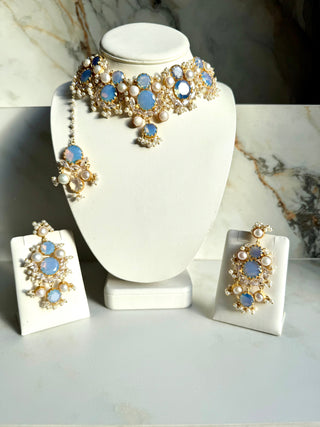 Gina Opalite & Pearl Choker Set