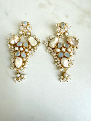 Pearl Bloom Luxury Statement Earrings