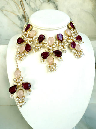 Gulabi Noor Ruby Set