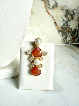 Maya Orange Statement Set