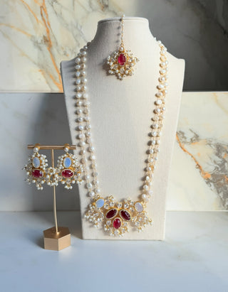 Regal Ruby & Pearl Set